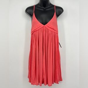 O’neill Summer Dress Coral Saltwater Solids Cover Up Adjustable Size XS NWT